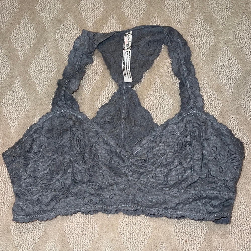 free people gray bralette